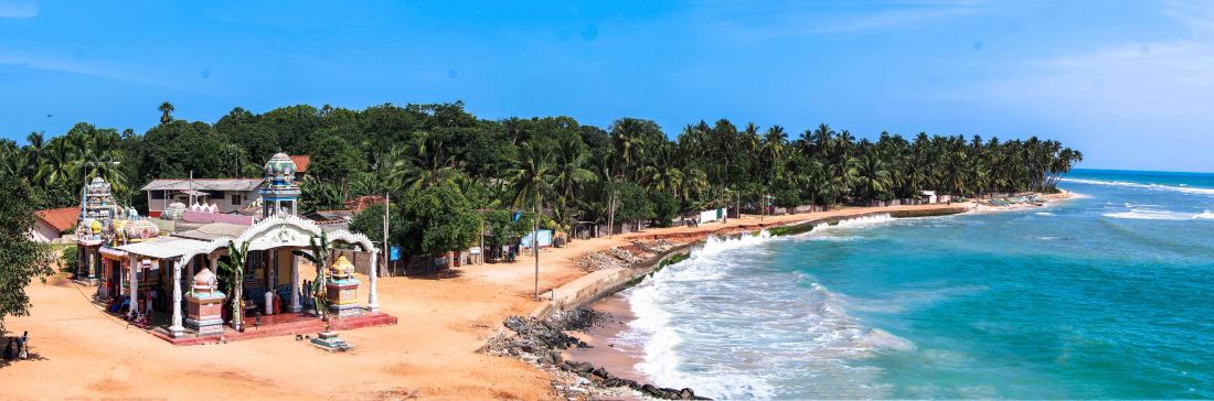 Temple next to the sea in Trincomalee, Eastern Sri Lanka