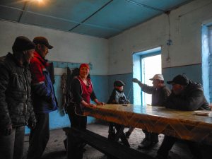 This was the scene in thie isolated mountain outpost where they gave us food and shelter
